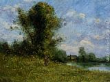 Paul Desire Trouillebert La Cueillette painting